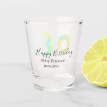 30-årsdag fet stil pastell gul svart retr