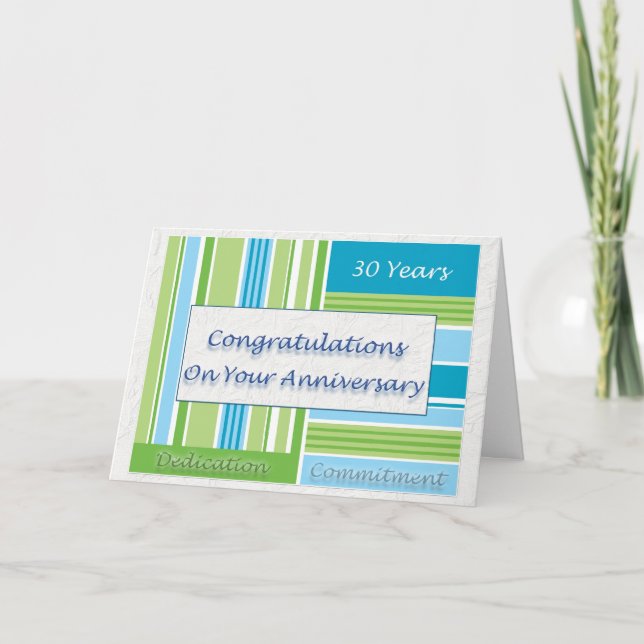 30-årsdag för anställda kort (Framsida)