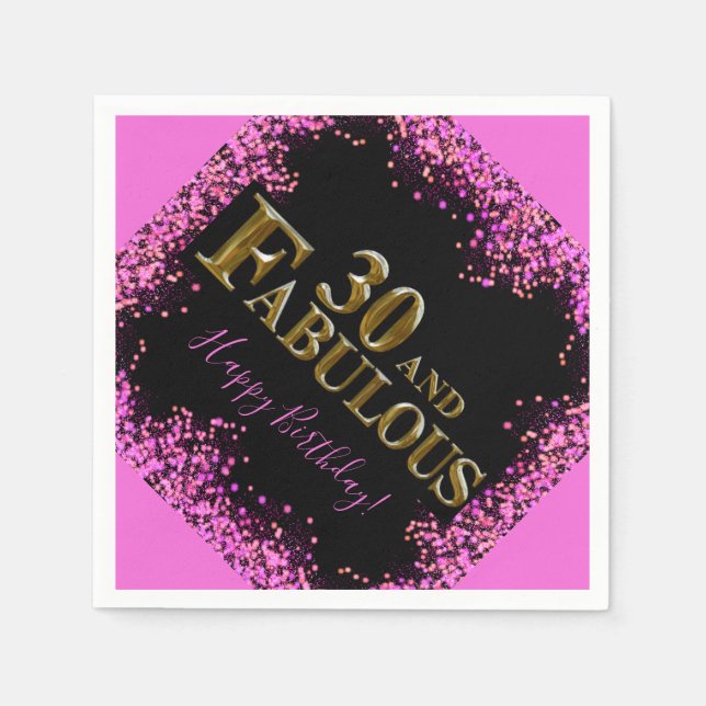 30-årsdag  pappersservett (Framsidan)