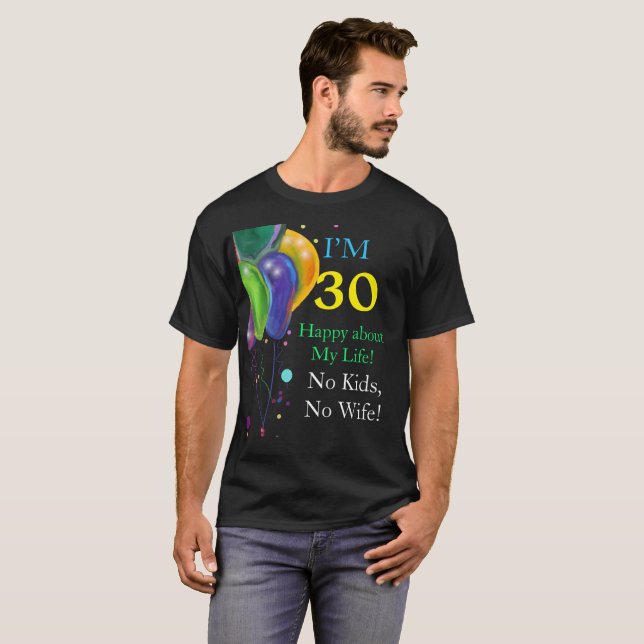 30-årsdag  t shirt (Hel framsida)