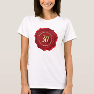 30-årsdagen av rödsäl i vax t shirt
