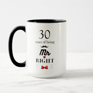 30-årsdagen för Höger och fru Always Höger Mugg