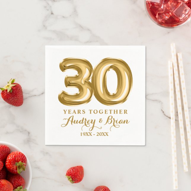 30-årsdagen Personlig Pappersservett (Insitu)