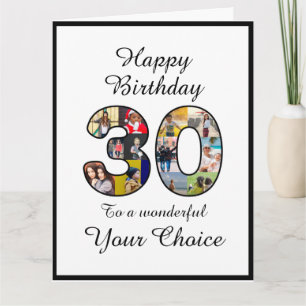 30-årsfest Glad 30-årsdag Foto Textmall Kort