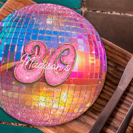 30-årsfest Guld Rosa Glitter Diskoboll