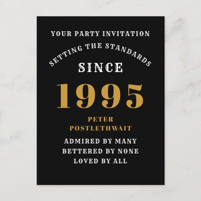 30-årsfirande 1995 Svart Guld Vykort (Framsida)