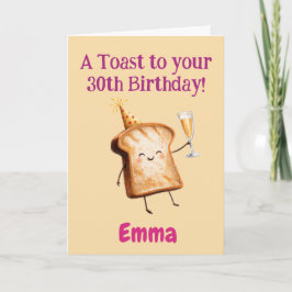 30-årsfirande Grattis, Roligt Toast, Anpassat Kort
