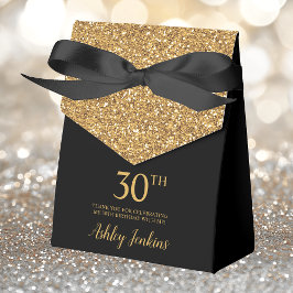 30-årsfirande Guld Glitter Tack Presentaskar