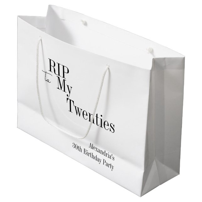 30-årsfirande RIP 20-talet Minimalt festgåva (Framsidan Vinklad)