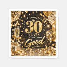 30-årsfirande svart och guld tema