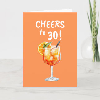 30-årsfödelsedags kort Aperol-inspirerad