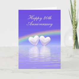 30-årsjubiléet Pearl Hearts (Tall) Kort