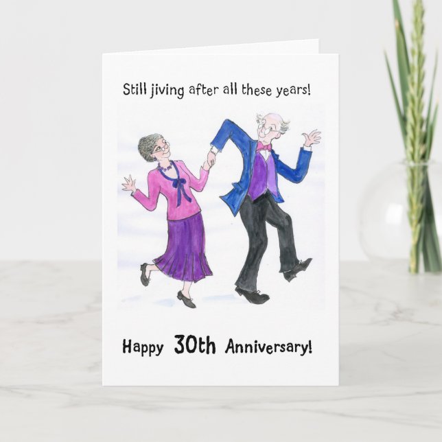 30-årsjubiléskort kort (Framsida)