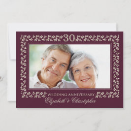 30-årsjubileum för bröllopsfest Foto Inbjudningar