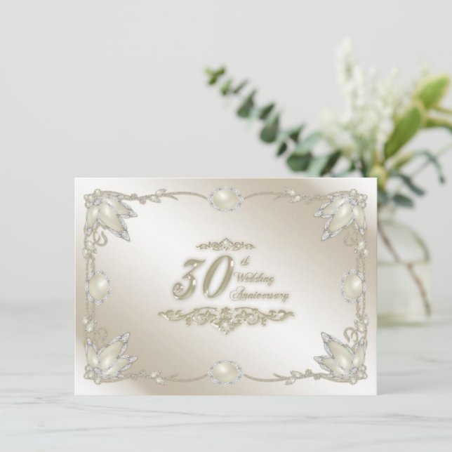 30-årsjubileum för bröllopsinbjudan inbjudningar (Stående Fram)