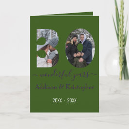 30-årsjubileum Kärlek Forever Photo Template Kort