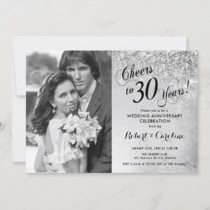 30-årsjubileum med foto - Silver Inbjudningar