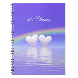 30-årsjubileum Pearl Hearts Anteckningsbok Med Spiral