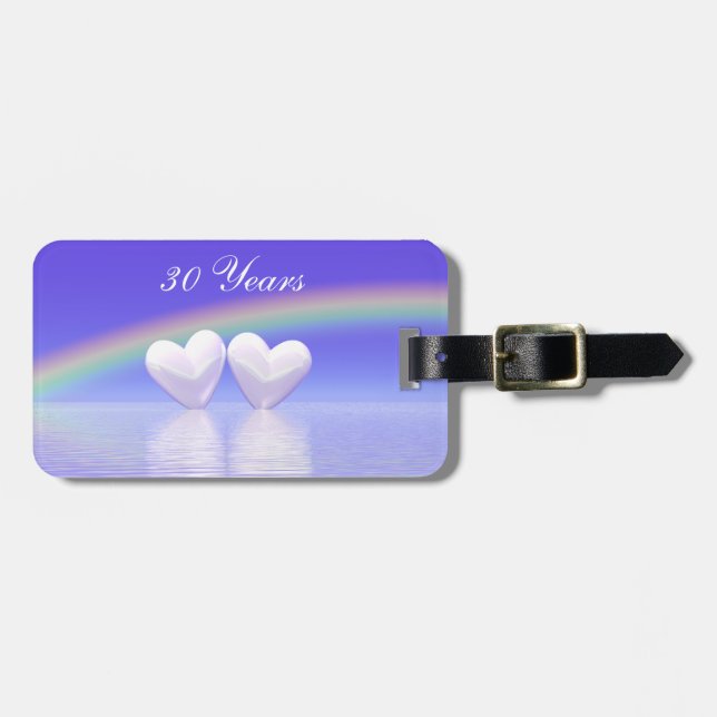 30-årsjubileum Pearl Hearts Bagagebricka (Horisontell Framsida)