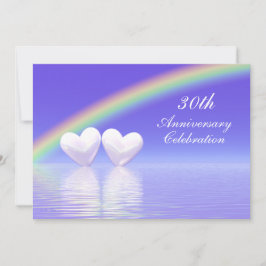 30-årsjubileum Pearl Hearts Inbjudningar