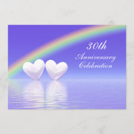 30-årsjubileum Pearl Hearts Inbjudningar