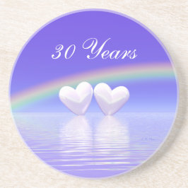 30-årsjubileum Pearl Hearts Underlägg Sandsten