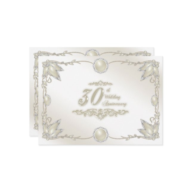 30-årsjubileumsinbjudan för bröllop inbjudningar (Fram/Back In Situ)