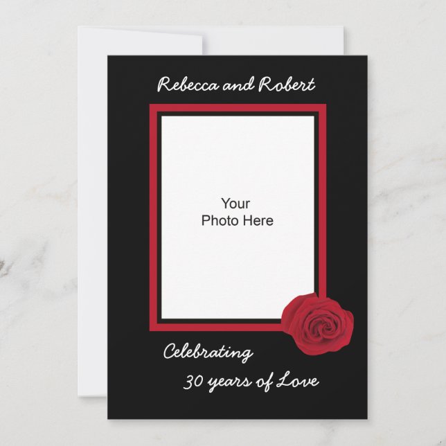30-årsjubileumsinbjudan Foto Inbjudningar (Framsida)