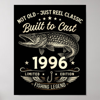 30-årspresent Fiskepresent Män Original 1996 Sång Poster