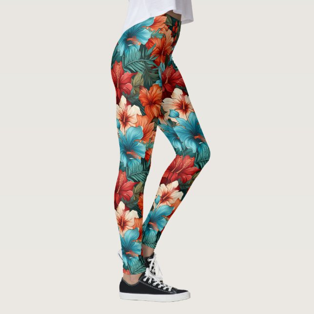 #30-Blommönster Leggings (Höger)