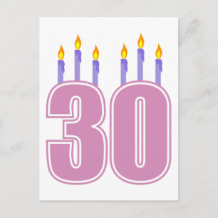 30 Blyljus (Rosa/Lila) Vykort