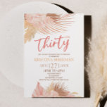 30 Boho Rosa Blommigt Flower 30års födelsedag Part Inbjudningar<br><div class="desc">Det här är en inbjudan från 30 Boho Rosa Blommigt Flower 30års födelsedag Party!</div>