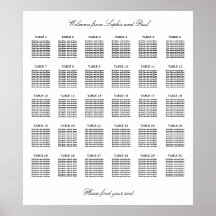 30 Bord Elegant Minimalistisk Sittplatskarta