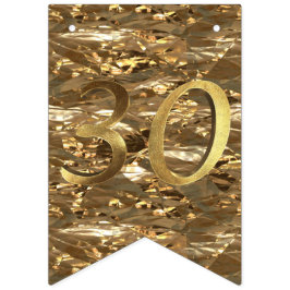 30 Bröllop 30års födelsedag-årsdagen Guld Vimplar