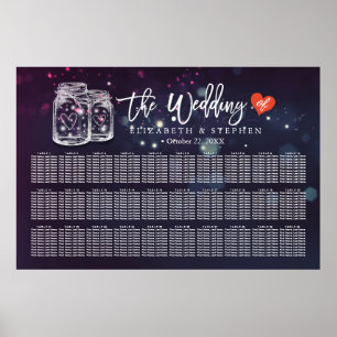 30+ Bröllop-sätesschemat Mason Burk Ljus Poster