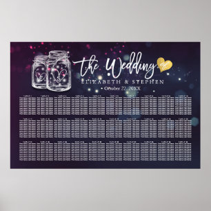 30+ Bröllop-sätesschemat Mason Burk Ljus Poster