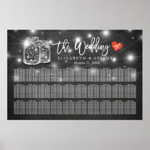 30+ Bröllop-sätesschemat Mason Burk Ljus Poster
