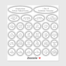 30 Cute Black & White Travel-bekräftelsemall