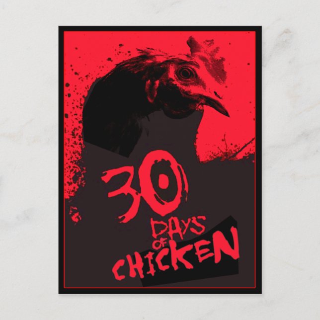 30 DAGAR CHICKEN VYKORT (Framsida)
