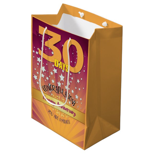 30 dagars återställningsårsdag, fet siffra (Framsidan Vinklad)