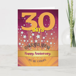 30 dagars återställningsårsdag, fet siffra kort