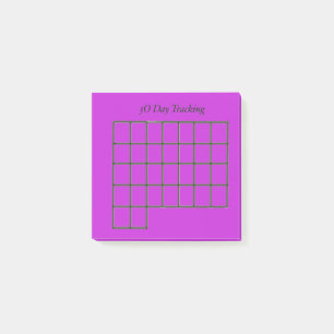 30 dagars spårare Lila, anteckningar Post-it Block