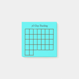 30 dagars spårare Ljusblå anteckning Post-it Block