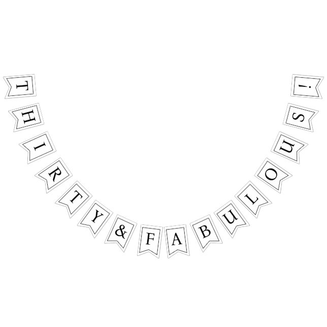 30-dagarsbanderoll 30 och Fabulous Bunting Vimplar (Alla)