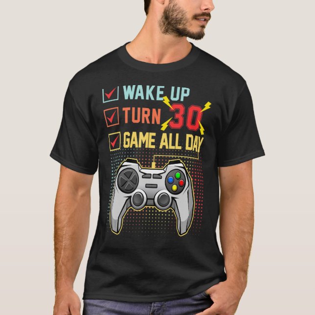 30-dagarsspelare 30 år gammal nivå 30 Olåst Ga T Shirt (Framsida)