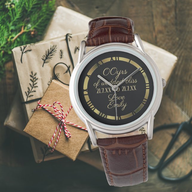 30:e 35en 40:e 45:e Bröllop-årsdagen Make 2 Armbandsur (Skapare uppladdad)