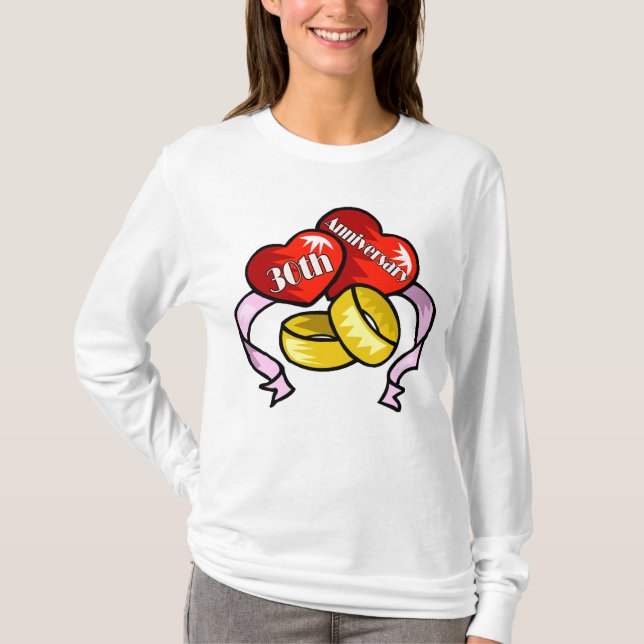 30:e årsdagen av Bröllop T Shirt (Framsida)