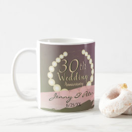 30:e årsdagen av Pearl-Bröllop Kaffemugg