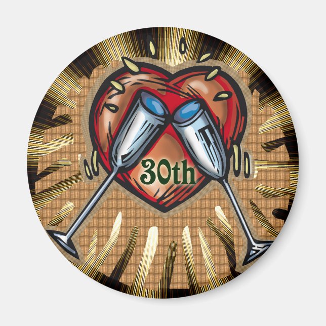 30:e årsdagen för bröllop magnet (Framsidan)