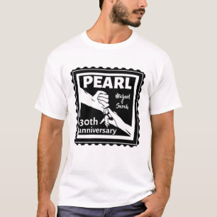30:e årsdagen för bröllop, svartvit romantisk t shirt